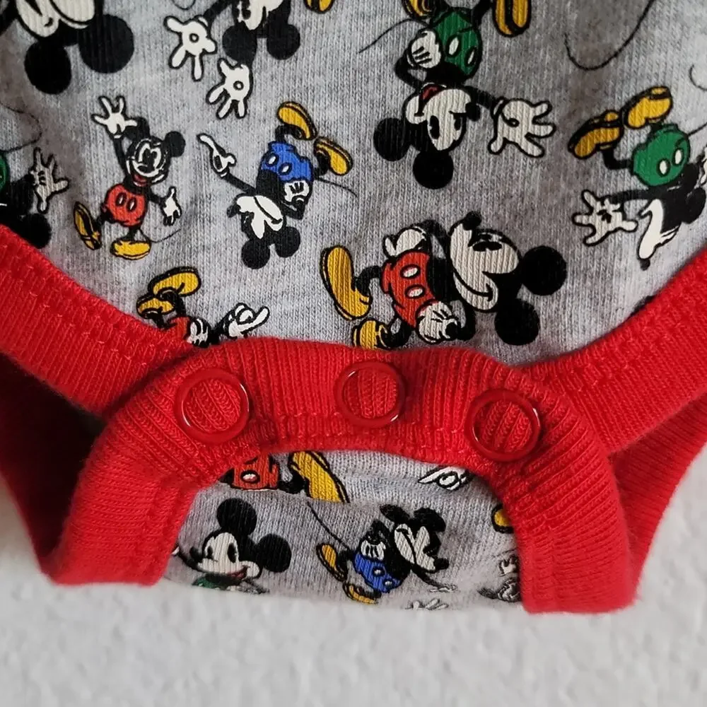 NEW - DISNEY PARKS Mickey Mouse Shirt & Short Set Walt Disney World Size 6M Red